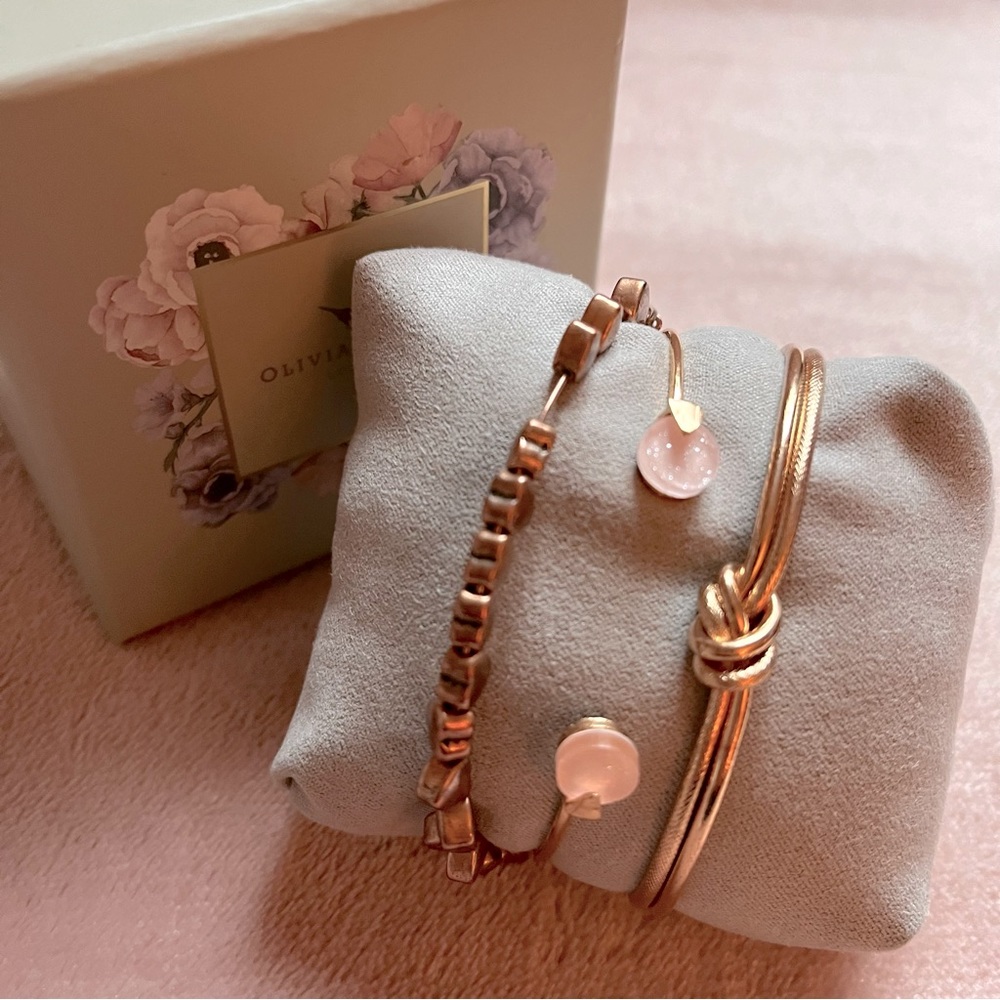 rose gold bracelet stack